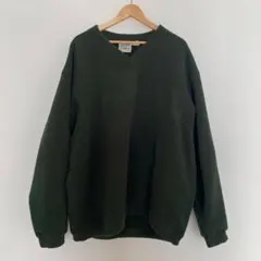 USA製 TRAVELSMITH ダークグリーン Vネック フリース