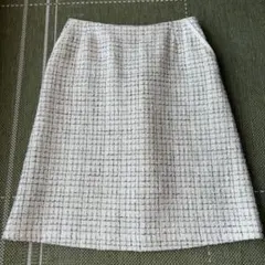 チェック柄ツイードタイトスカート