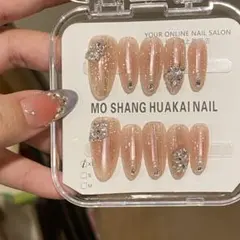 マグネットキラキラ　ストーン付き　XSネイルチップ 10個入り