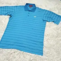 良品M☆YONEXストレッチポリエステル生地ポロシャツ