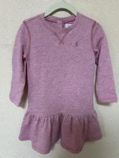 ポロ・ラルフ・ローレン フリル付きワンピース ピンク　85