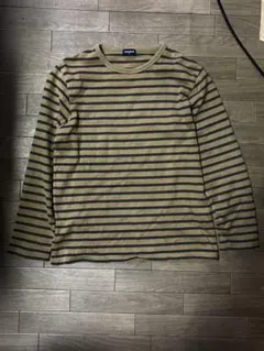 90s old 紺タグ uniqlo border l/s ボーダー ロンt 茶のサムネイル