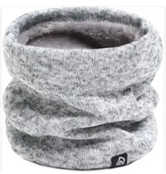 新品　ネックウォーマー 防寒 裏起毛　防風　保温　ライトグレー　暖かい　小顔効果