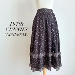 GUNNIES☆GUNNE SAX☆70s ヴィンテージ スカート 花柄 赤 - メルカリ