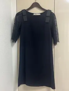 tocco closet ネイビー レース袖ワンピース