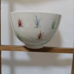 抹茶碗　草花模様の陶器製　まとめ買い歓迎