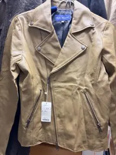 【URBAN RESEARCH】レザーライダースジャケット ベージュのサムネイル
