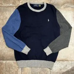 現行 Polo Ralph Laurenウール セーター マルチカラー Lサイズ