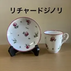 2. リチャードジノリ、アンティークローズ　ロングモーニングカップ＆ソーサー