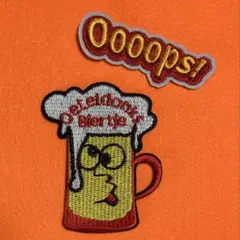 A1353 欧州ビールジョッキ+ 2種　刺繍ワッペン　アイロン