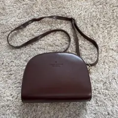 ダークブラウン レザー ショルダーバッグ