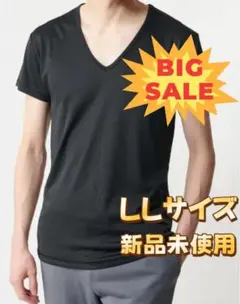 LLサイズ 黒 Vネック Tシャツ 新品未使用