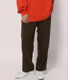 メランジツイルワイドパンツ　123215 ブラウン