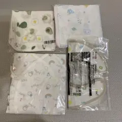 新品ガーゼ、コンビ肌着、スタイセット