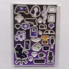 FUKUYA アクリルパーツ　ゲーミング　ブラック✕パープル