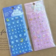 正規品　カミオジャパン　タイルシール　ドロップブロックシール　シマエナガ