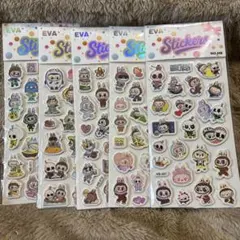 ラブブ　ステッカー　フラット　オーロラ5枚セット