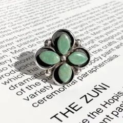 よつ葉　クローバー　ピンキー　リング　ターコイズ　ズニ族　インディアンジュエリー