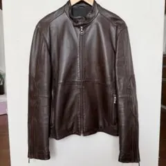 00s Dunhill ダンヒル シングル レザー ライダース ジャケットのサムネイル