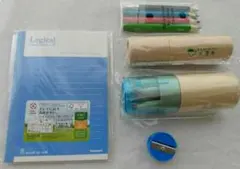 新品　文具　5点セット　色鉛筆　ノート　シャープナー　DELTA　Logical