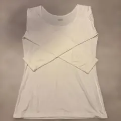 UNIQLO ユニクロ　ヒートテック UネックT（八分袖）襟元シームレス
