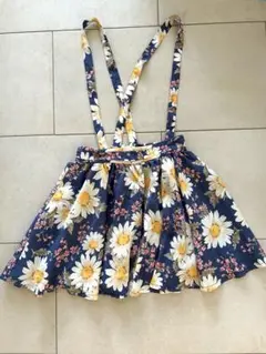 LIZLISA リズリサ マーガレットスカート サスペンダー付き