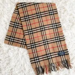 バーバリーロンドン マフラー ラムウール100% ノバチェック 約177cm