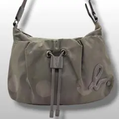 agnes b アニエスベー　ショルダーバッグ　ドット柄　ナイロン　ロゴバッグ