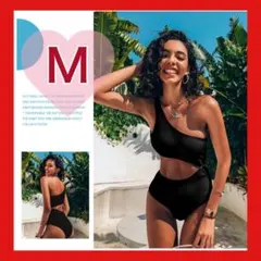 Mサイズ ブラック ワンショルダー ビキニ