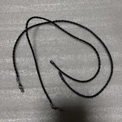 ネックレス用　革紐　ブラック　2本