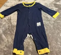 ロンパース・カバーオール ネイビー イエロー 80cm