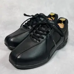 ☆美品☆【ミズノ】ウォーキングシューズ (24.5) レザー　サイドジップ　黒