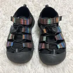 KEENキッズサンダル ブラック/マルチカラー　　 【19.5センチ】