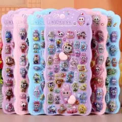 限定セール　ぷにぷにシール おしりシール Labubu ラブブ 3Dシール 6枚