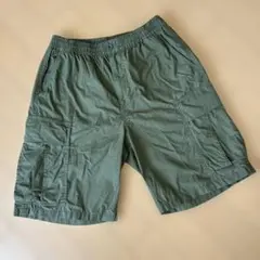 【GU】ワイドカーゴハーフパンツ　オリーブ　Ｓのサムネイル