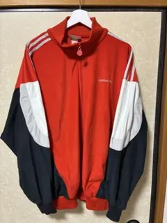 80s adidas トラックジャケット レッド/ブラック
