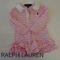 【ラルフローレン】長袖シャツワンピース サイズ80 女の子用
