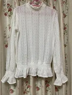 GU フリル ネック カットソー M