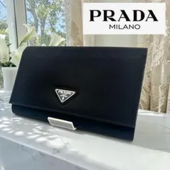 m*9様 PRADA 正規品 ギャランティカード付き ナイロン長財布 PRADA ナイロン長財布 三角ロゴ ブラック ギャランティ付 - メルカリ