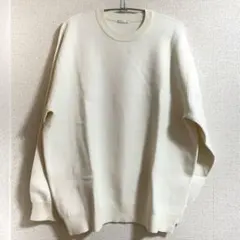 【GU】スムースクルーネックニットセーター ベージュ ホワイト オフホワイト