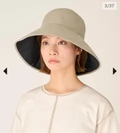 【美品】SUN BARRIER 100 ウィンドハット　アイボリー　Lサイズ サンバリア100 ウィンドハット アイボリー L ウィンドハット