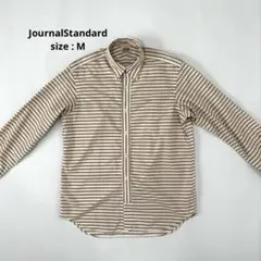 JournalStandard ジャーナルスタンダード 長袖ストライプシャツ 茶のサムネイル