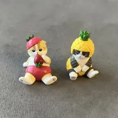 mofusand フルーツキャラクター フィギュアセット　いちご　パイナップル