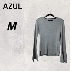 AZUL by moussy M 灰色 グレー ニット ジーニングカジュアル 春