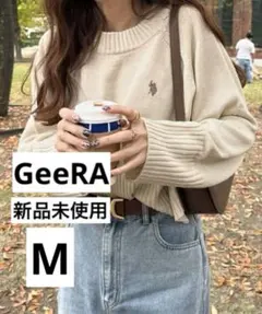 GeeRA U.S. POLO ASSN. カラー＆ボーダーショート丈ニット