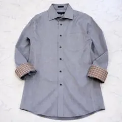 美品 バーバリーブラックレーベル シャツ 長袖 袖裏ノバチェック 38 M