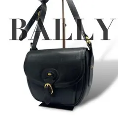 良品 4162 BALLY バリー ショルダーバッグ レザー ブラック