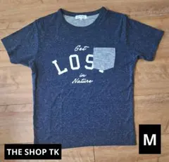 THE SHOP TK ダークブルー Tシャツ Mサイズのサムネイル