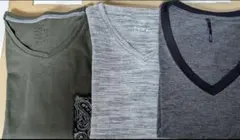 Vネック Tシャツ 3枚セット