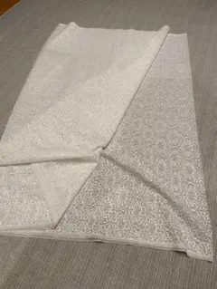 【年明け廃棄予定】ホワイトレース生地 花模様 幅広